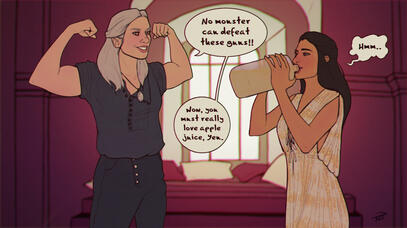 F!Geralt and Yennefer